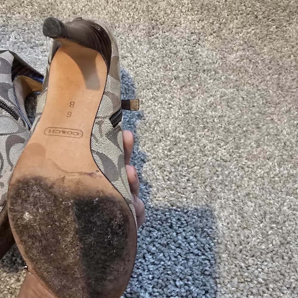 Authentic Coach Women's Brown Patterned Ankle Boo… - image 6